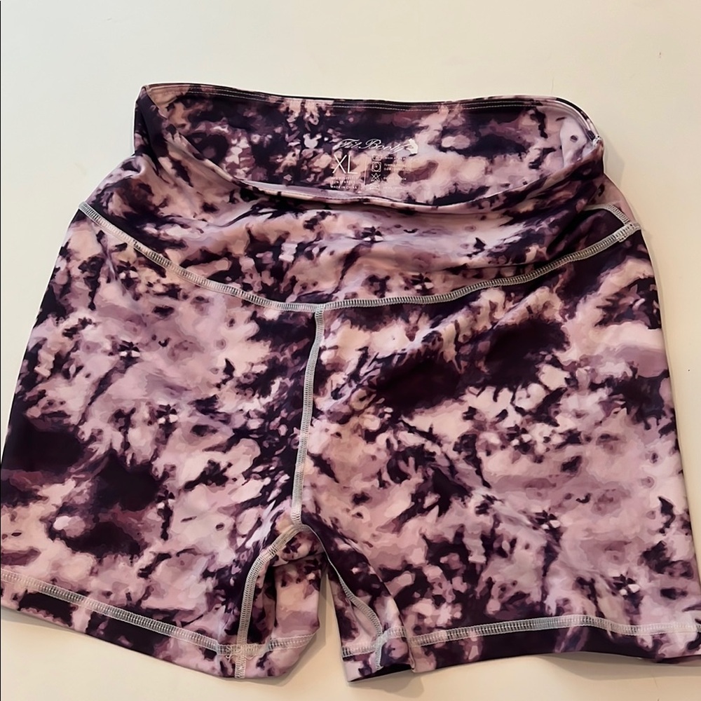 Women's Tie-Dye Purple Active Shorts